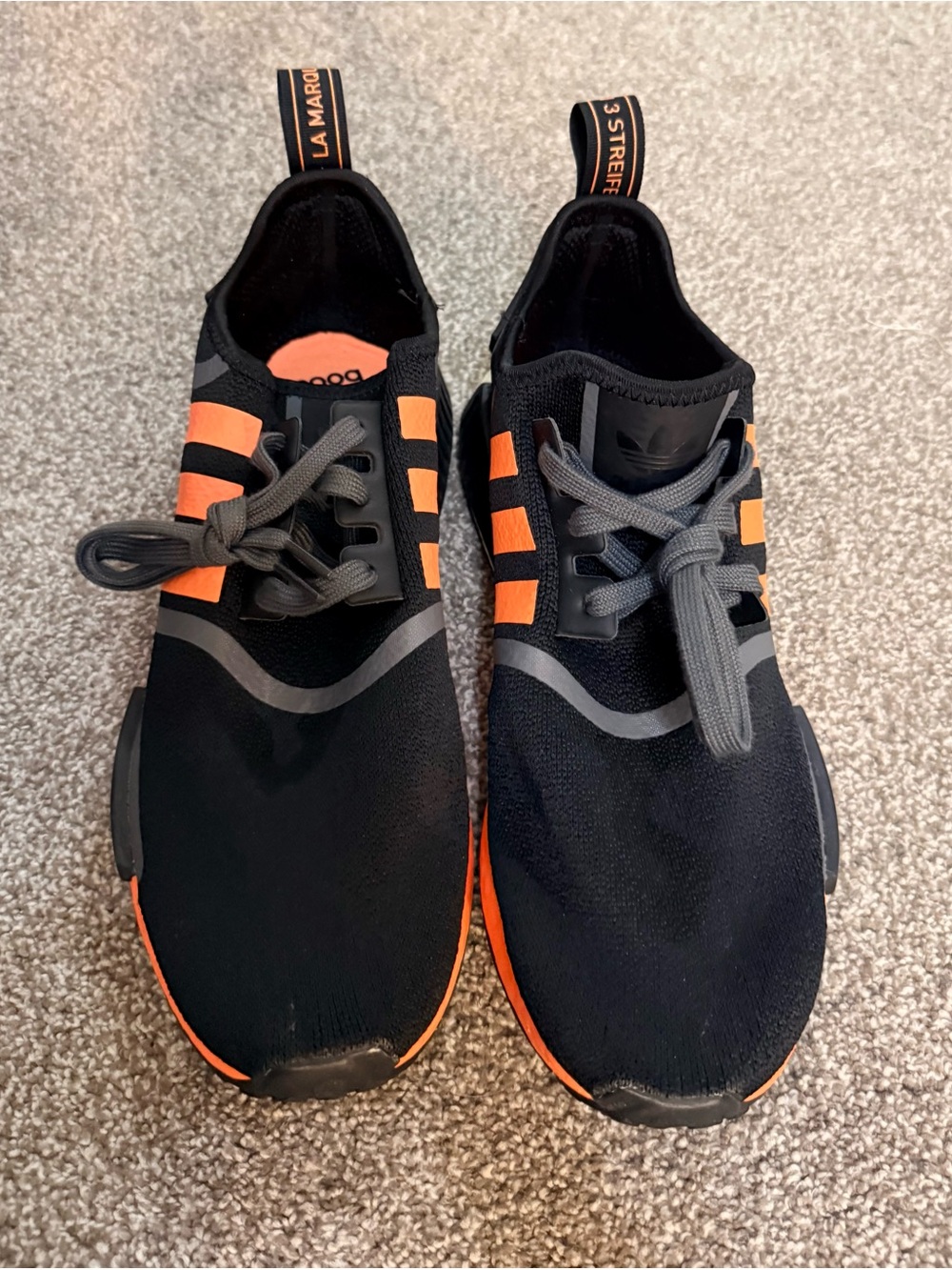 adidas Black and Orange Athletic Sneakers